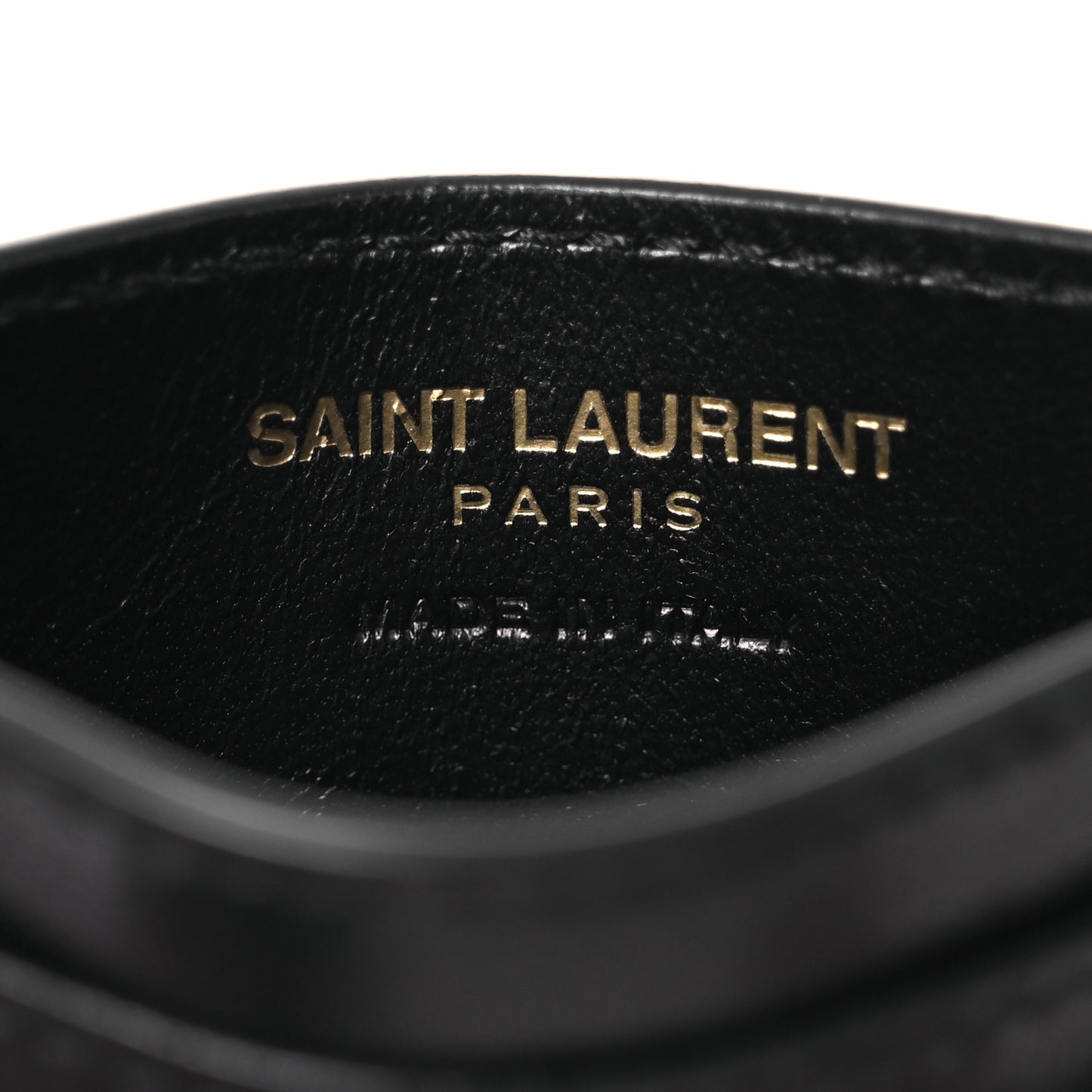 Lambskin Quilted Gaby Credit Card Case Black