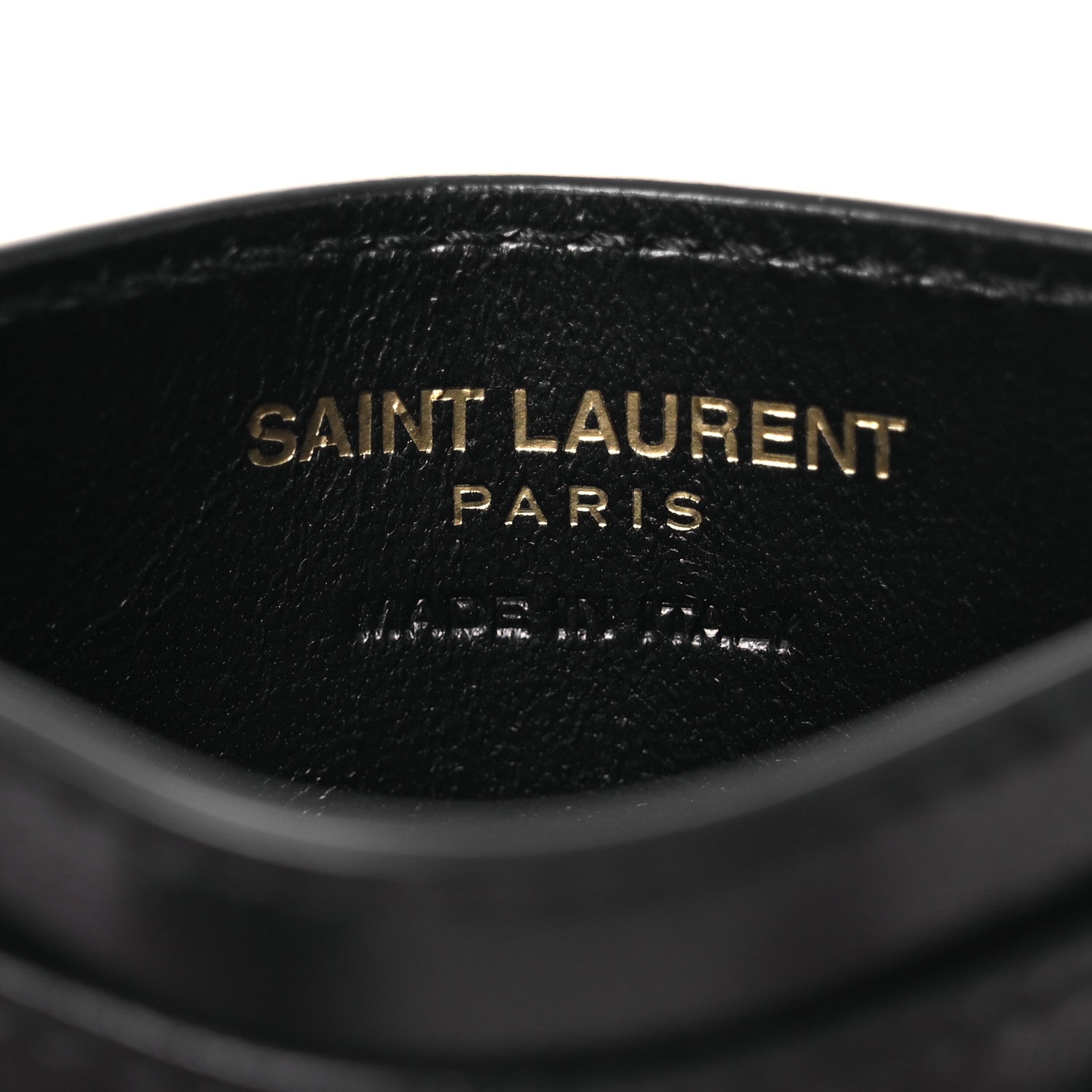 Saint Laurent Lambskin Quilted Gaby Credit Card Case Black 6 of 7