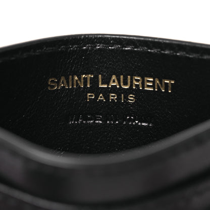 Saint Laurent Lambskin Quilted Gaby Credit Card Case Black 6 of 7