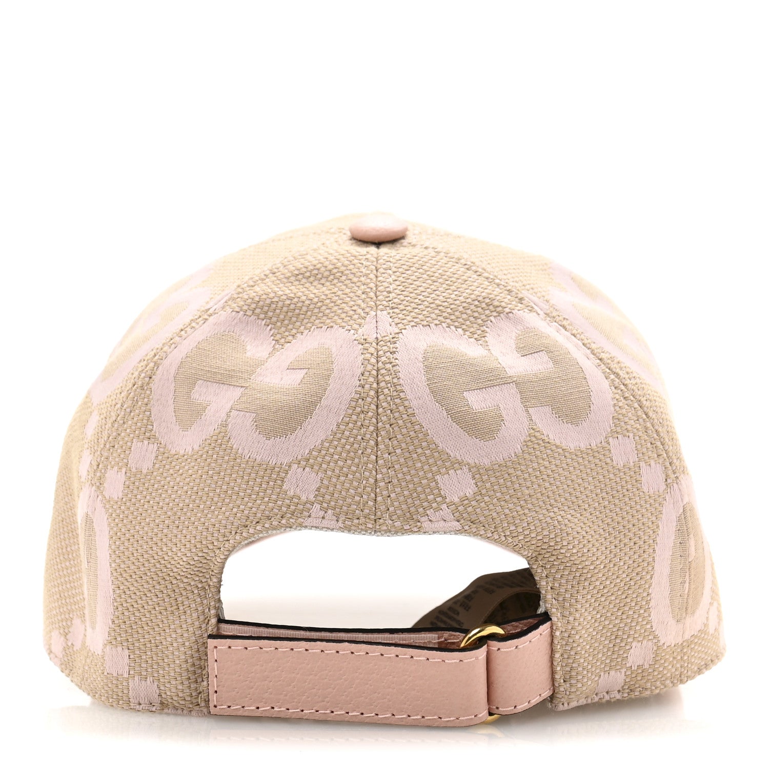 Gucci Monogram Jumbo GG Mosteri Baseball Hat S 56 Beige Light Pink 6 of 8