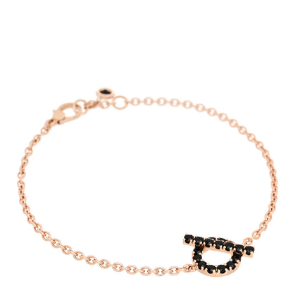 Hermes 18K Rose Gold Black Spinel Finesse Bracelet ST 1 of 3