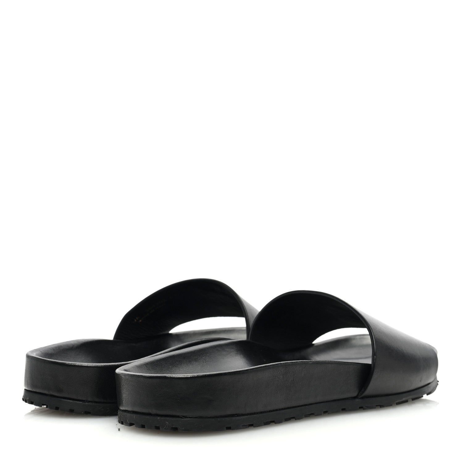 Saint Laurent Calfskin Monogram Jimmy Joan Slide Sandals 43 Black 4 of 9