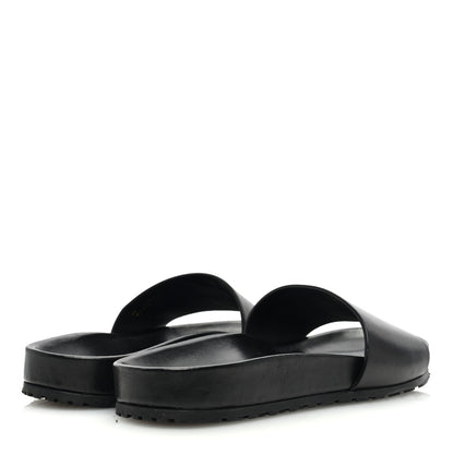 Saint Laurent Calfskin Monogram Jimmy Joan Slide Sandals 43 Black 4 of 9