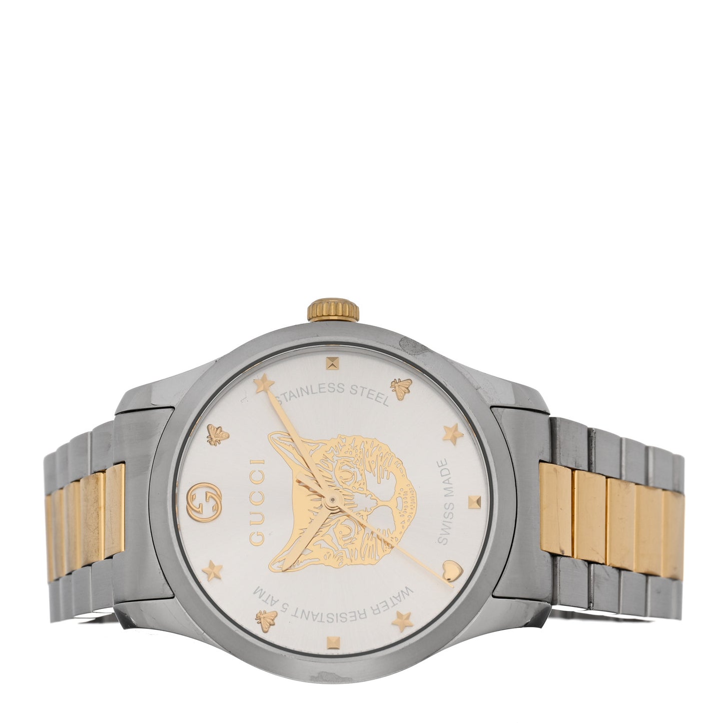 Stainless Steel 38mm G-Timeless Two Tone Cat Quartz Watch