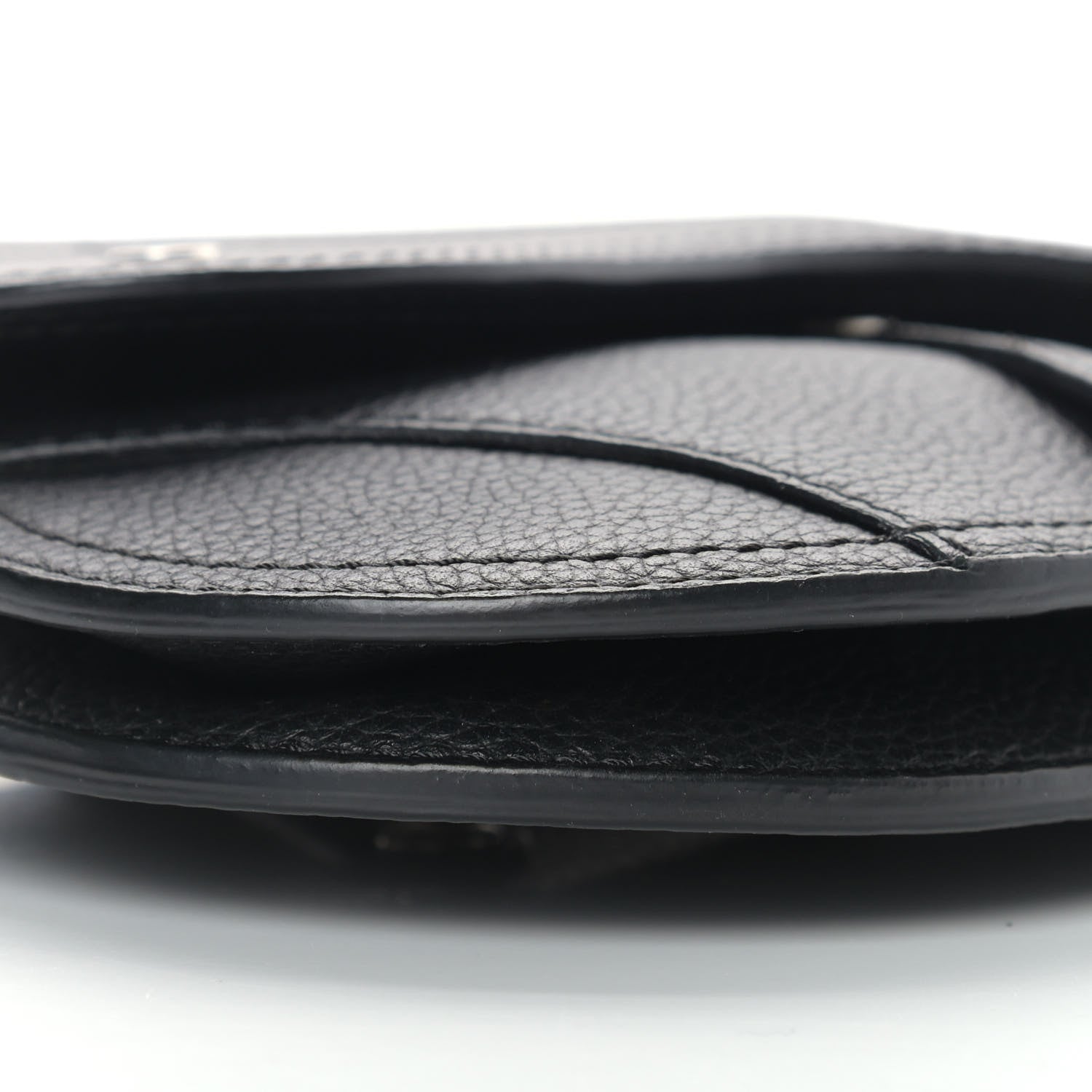Christian Dior Grained Calfskin Saddle Pouch Belt Bag Black 8 of 9
