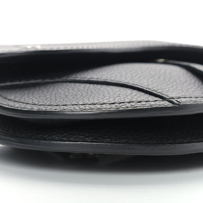 Christian Dior Grained Calfskin Saddle Pouch Belt Bag Black 8 of 9