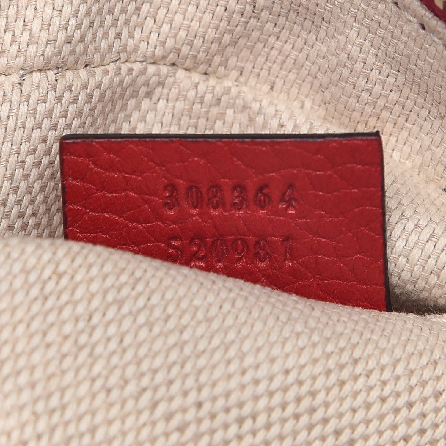 Gucci Pebbled Calfskin Small Soho Disco Bag Tabasco Red 7 of 7