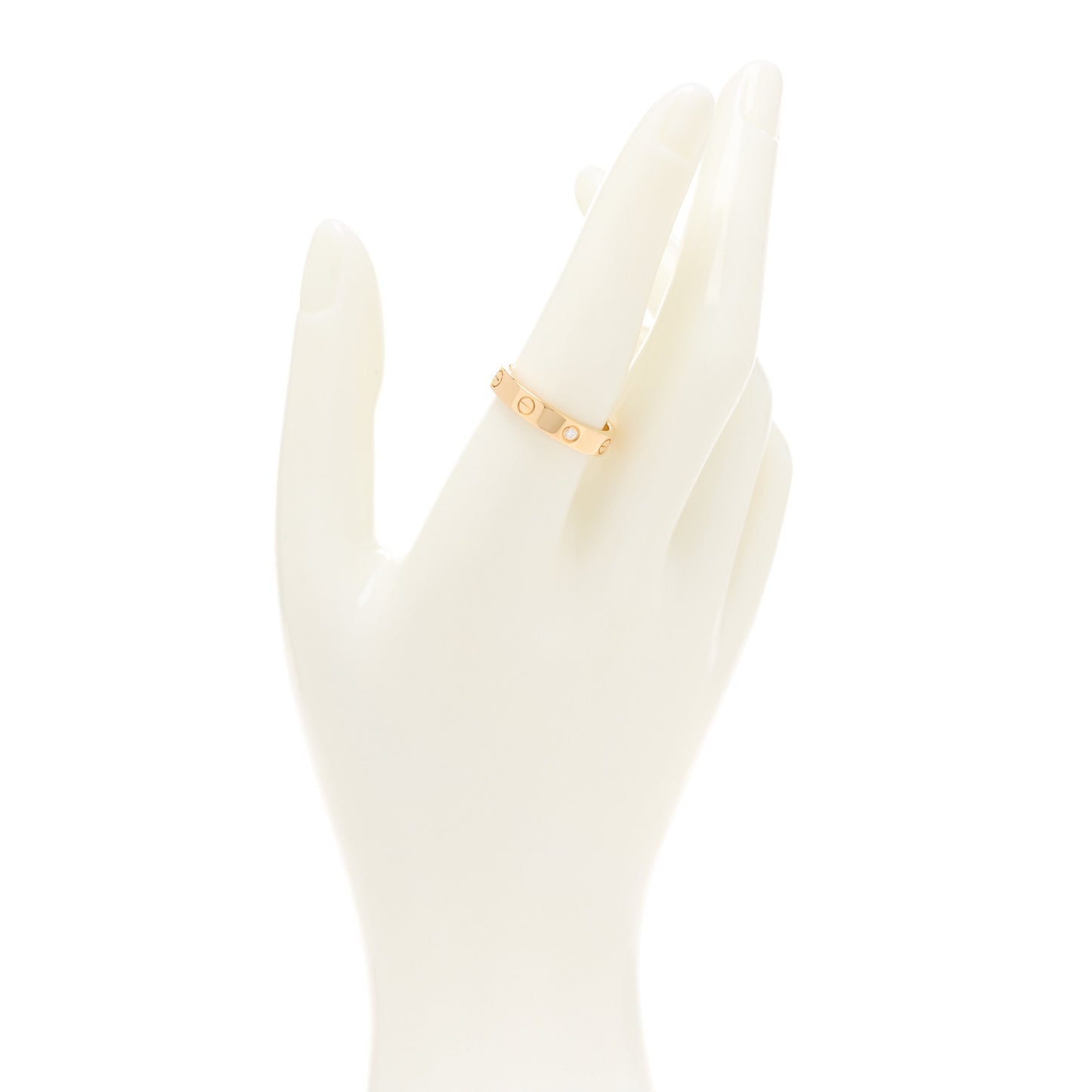 18K Yellow Gold Diamond 4mm LOVE Wedding Band Ring 57 8