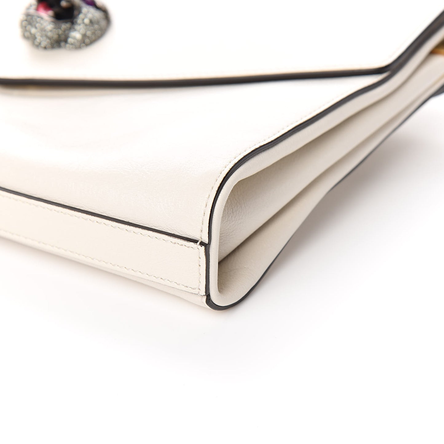 Calfskin Animalier Medium Shoulder Bag White