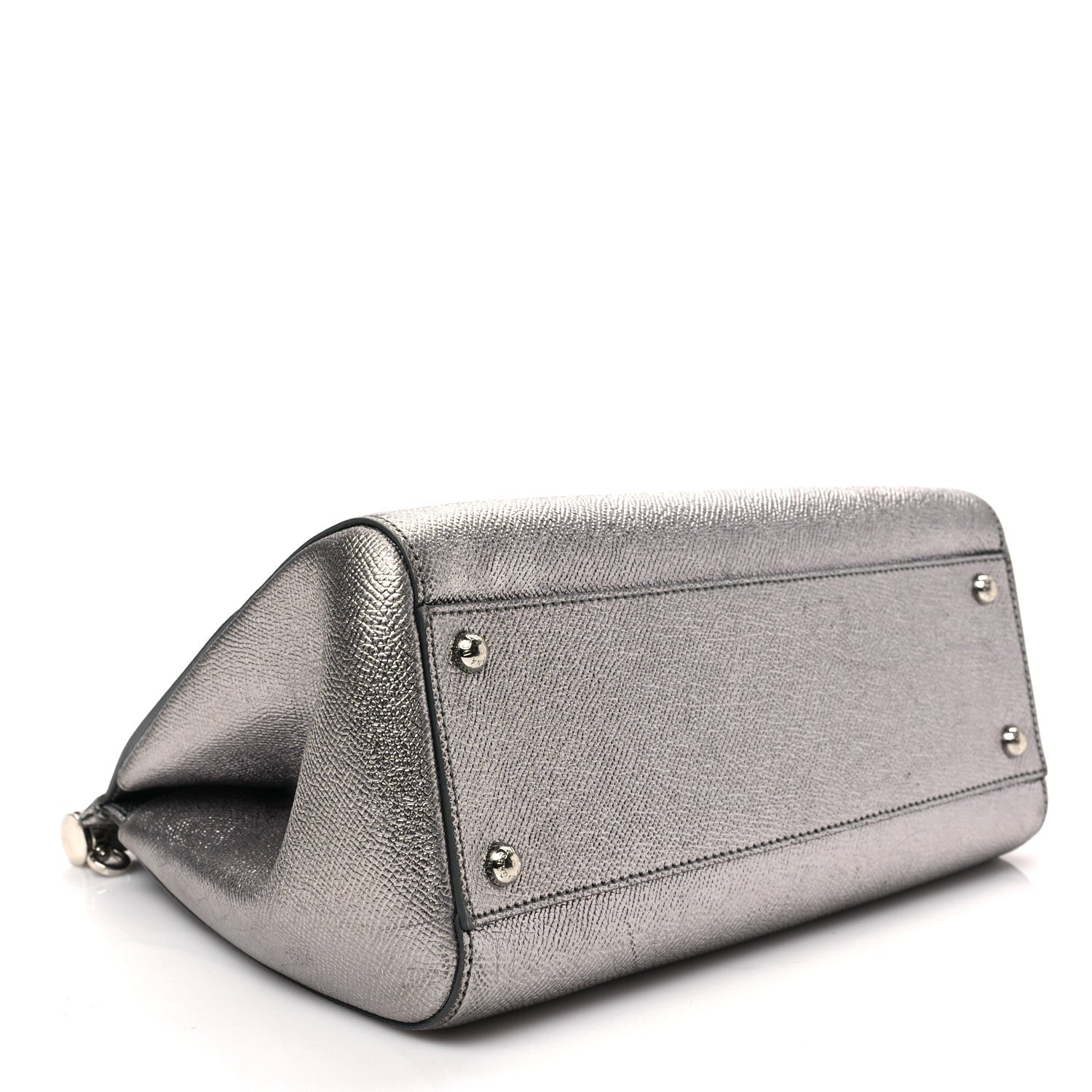 Dolce & Gabbana Metallic Dauphine Medium Miss Sicily Satchel Silver 3 of 6