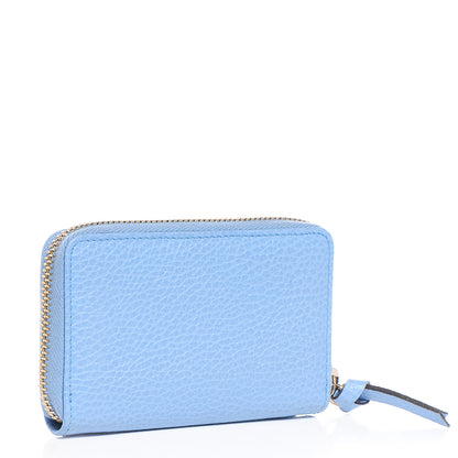 Gucci Dollar Calfskin Swing Zip Around Card Case Mineral Blue 3 of 7