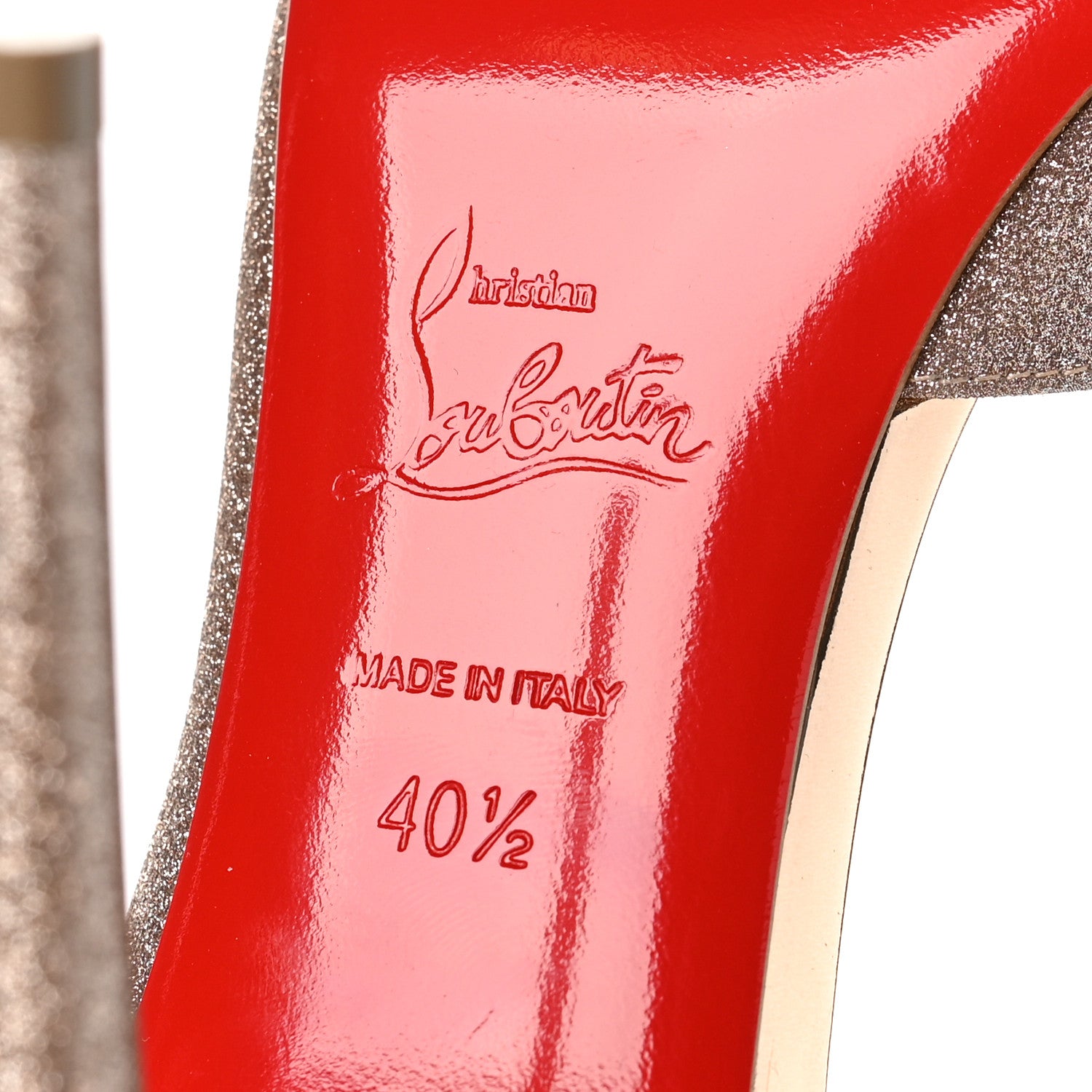 Christian Louboutin Glitter Luminor Iriza 100 Pumps 40.5 Gold 6 of 6