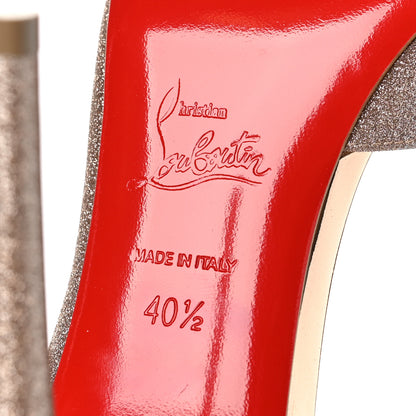 Christian Louboutin Glitter Luminor Iriza 100 Pumps 40.5 Gold 6 of 6