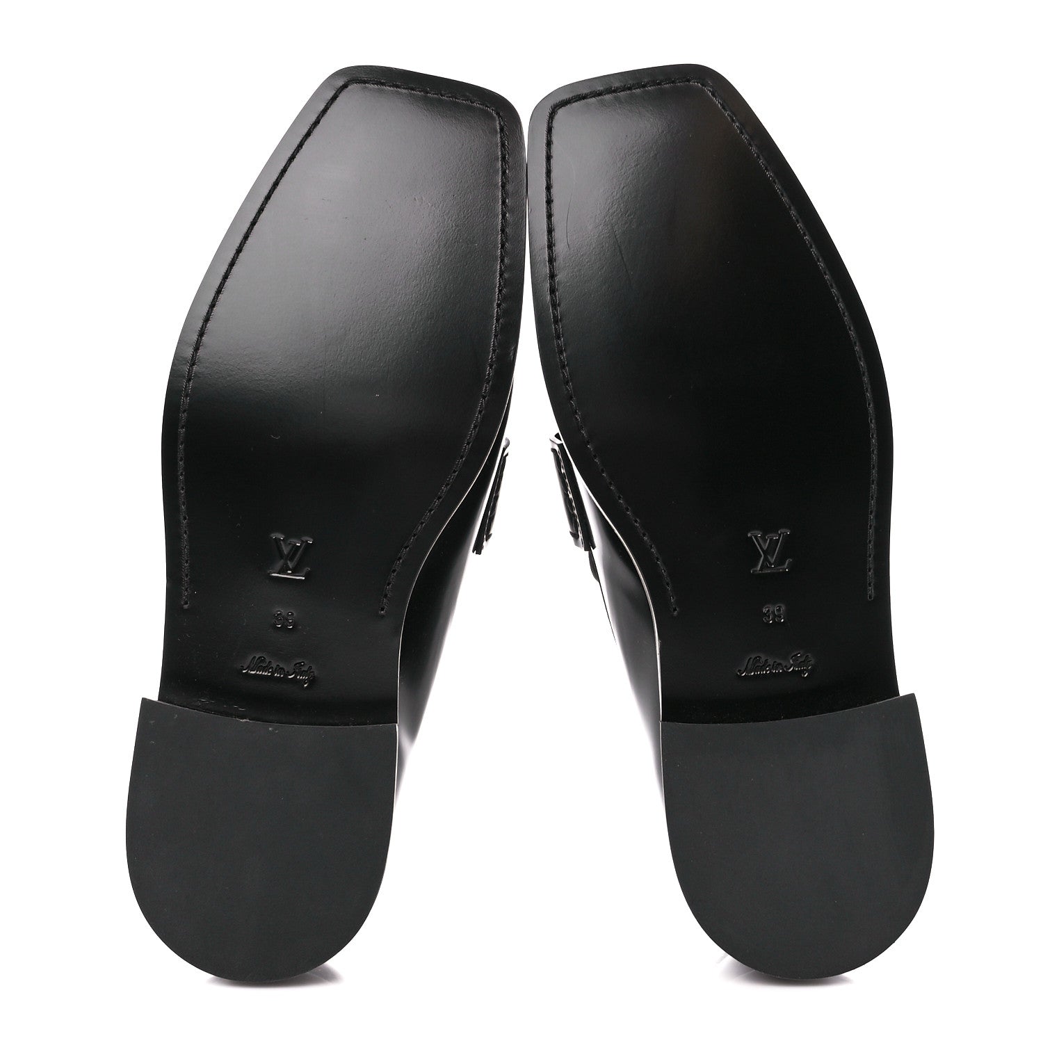 Louis Vuitton Glazed Calfskin Connelly Flat Loafer 39 Black 5 of 9