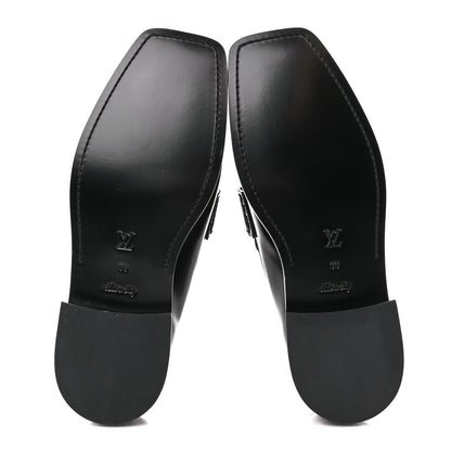 Louis Vuitton Glazed Calfskin Connelly Flat Loafer 39 Black 5 of 9