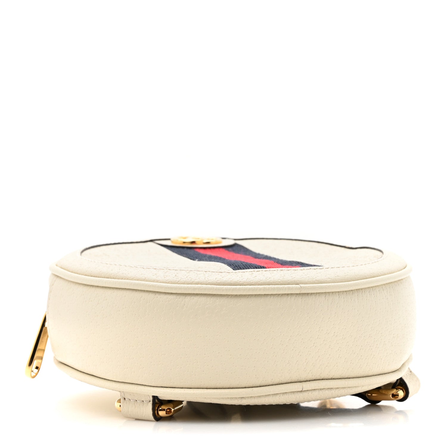 Gucci Textured Calfskin Web Mini Ophidia Round Backpack Mystic White 4 of 10