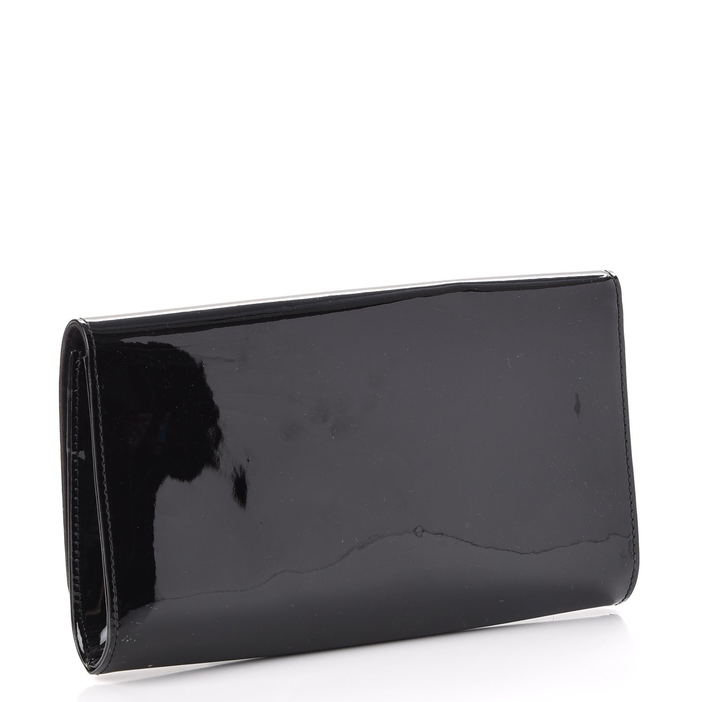 Patent Louise Clutch Black