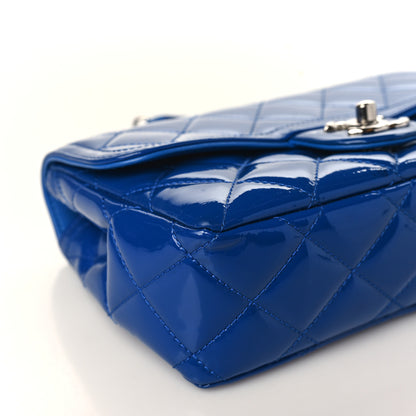 Chanel Patent Quilted Small Coco Shine Flap Blue 8 of 9