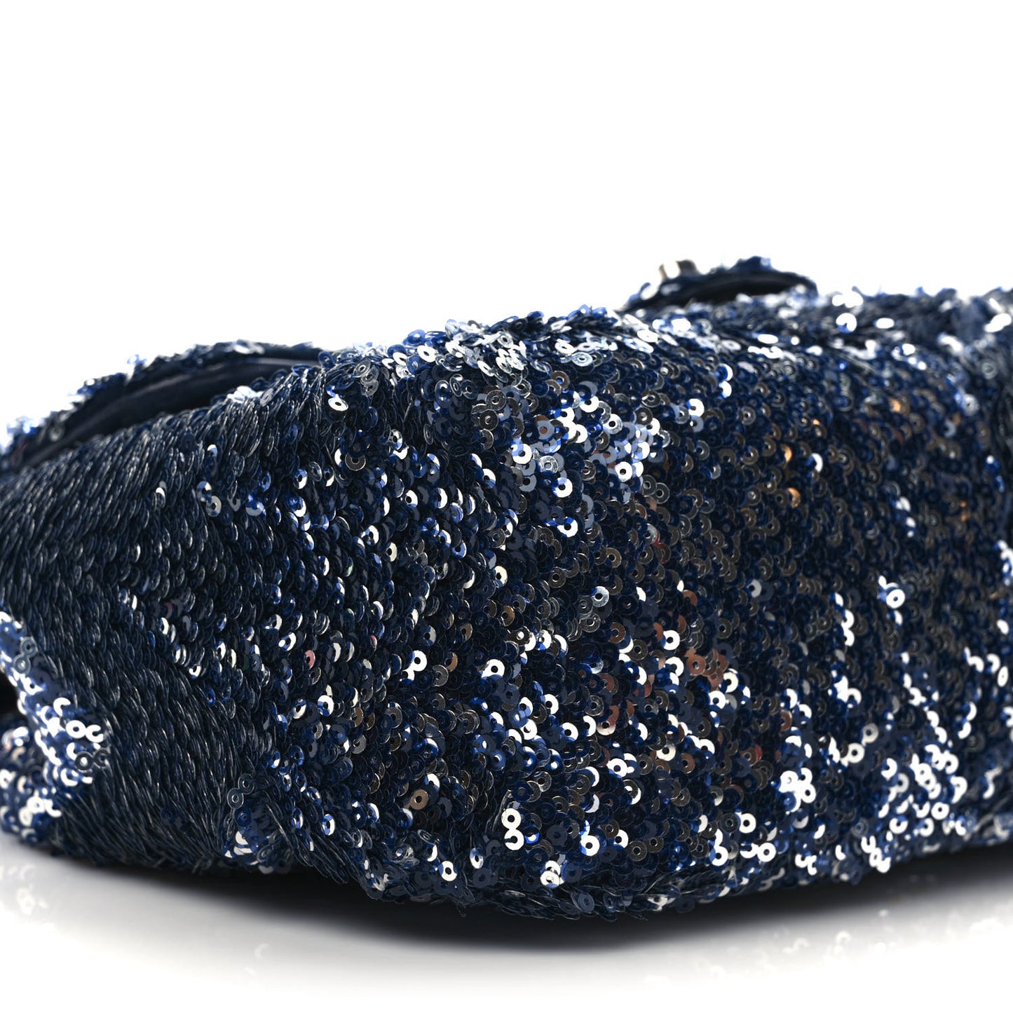 Sequin Medium Single Flap Blue