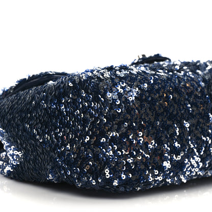 Chanel Sequin Medium Single Flap Blue 7 of 9