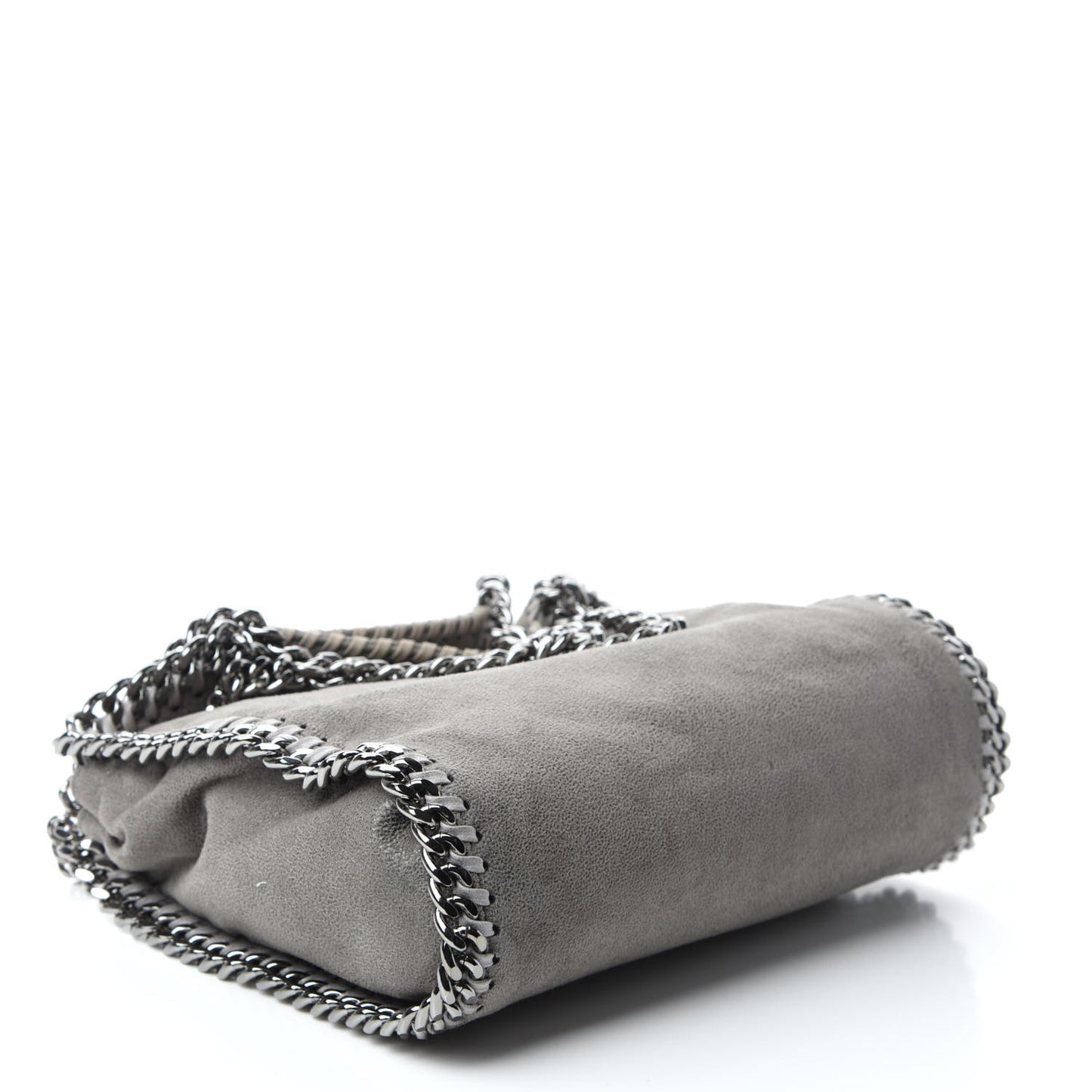 Shaggy Deer Mini Falabella Fold Over Tote Light Grey