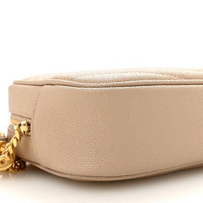 Saint Laurent Grain De Poudre Matelasse Monogram Mini Lou Camera Bag Dark Beige 10 of 11