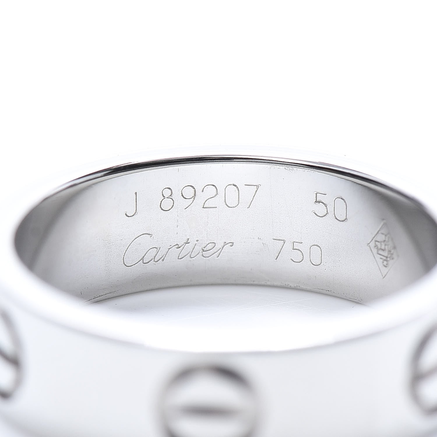 Cartier 18K White Gold 5.5mm LOVE Ring 50 5.25 4 of 4