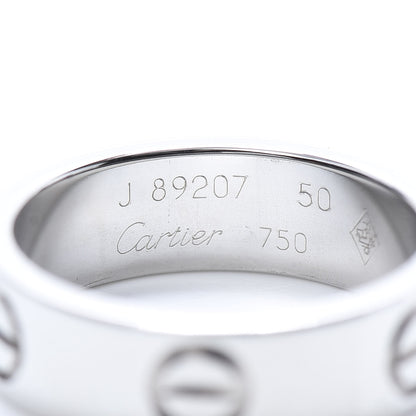 Cartier 18K White Gold 5.5mm LOVE Ring 50 5.25 4 of 4