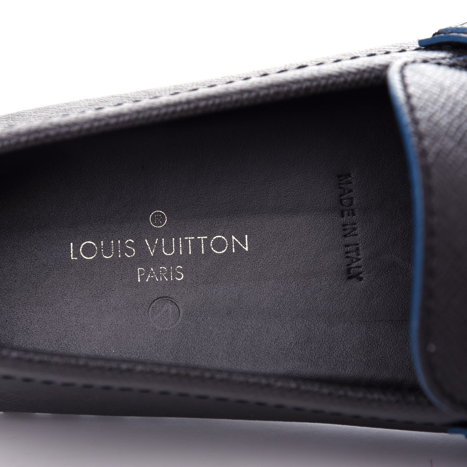 Louis Vuitton Taiga Mens Hockenheim Moccasin Loafers 8 Ardoise 8 of 10
