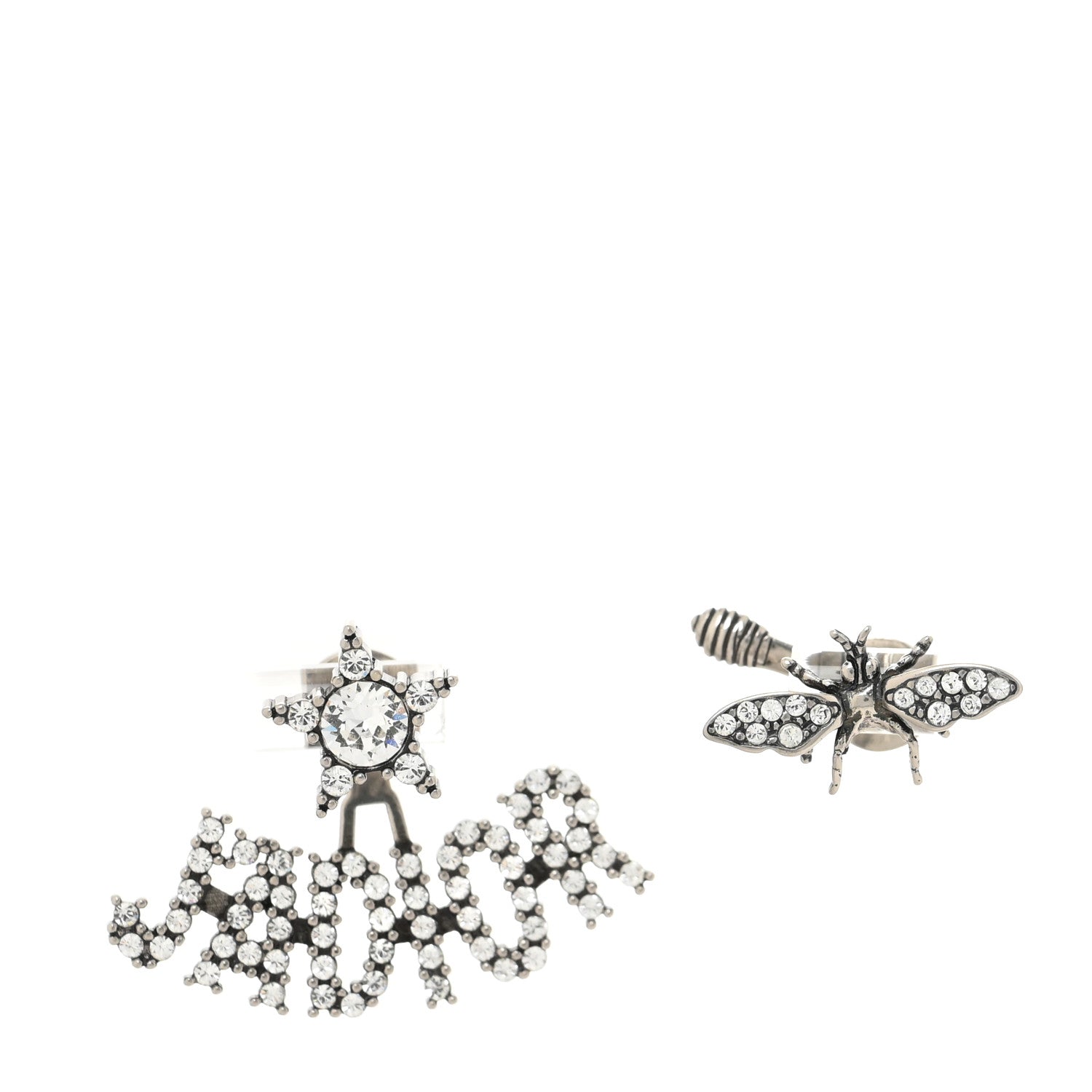 Christian Dior Palladium Crystal J'adior Earrings 1 of 4