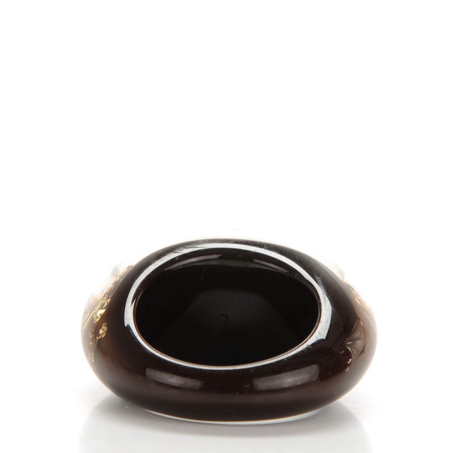 Louis Vuitton Resin Swarovski Inclusion Ring Large Marron 8 3 of 3