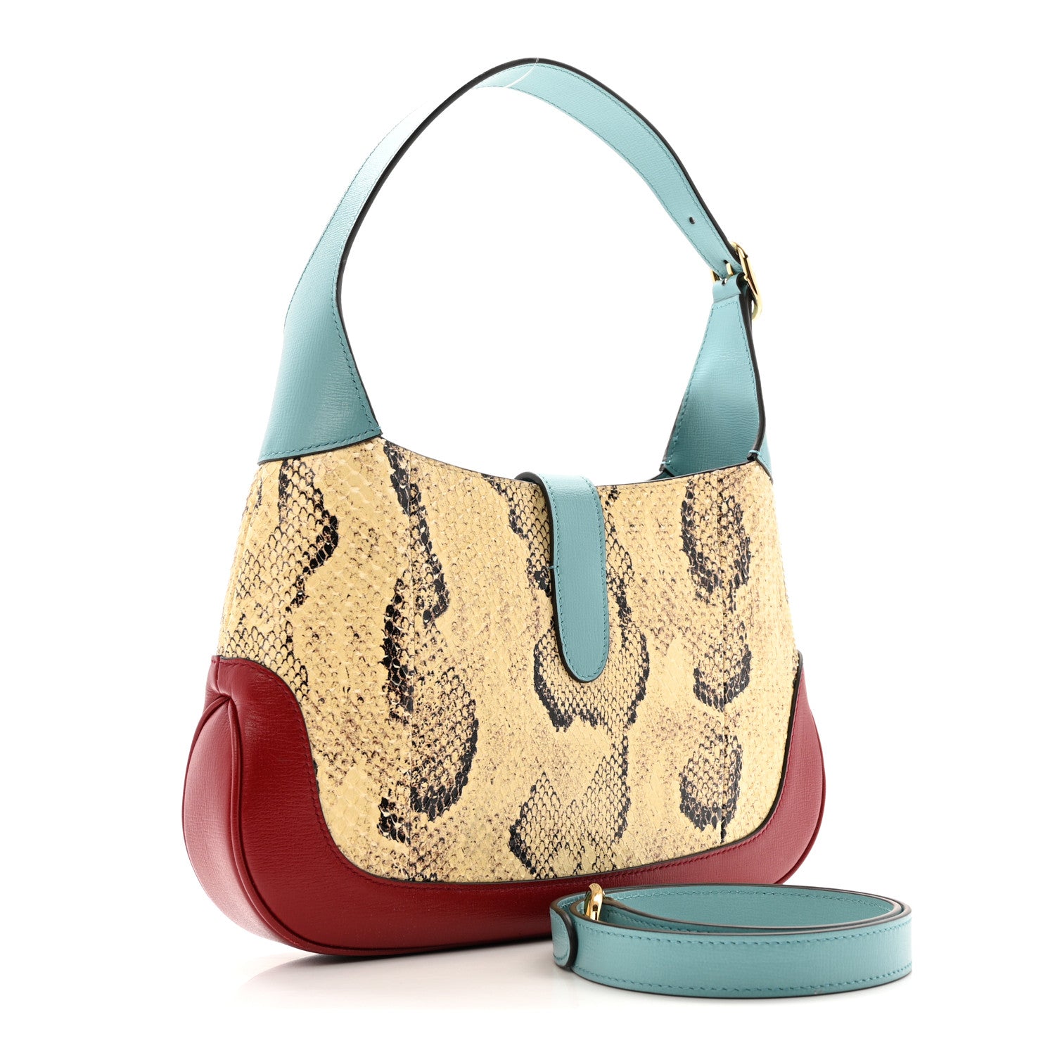 Gucci Snakeskin Calfskin Small Jackie 1961 Hobo Multicolor 3 of 14