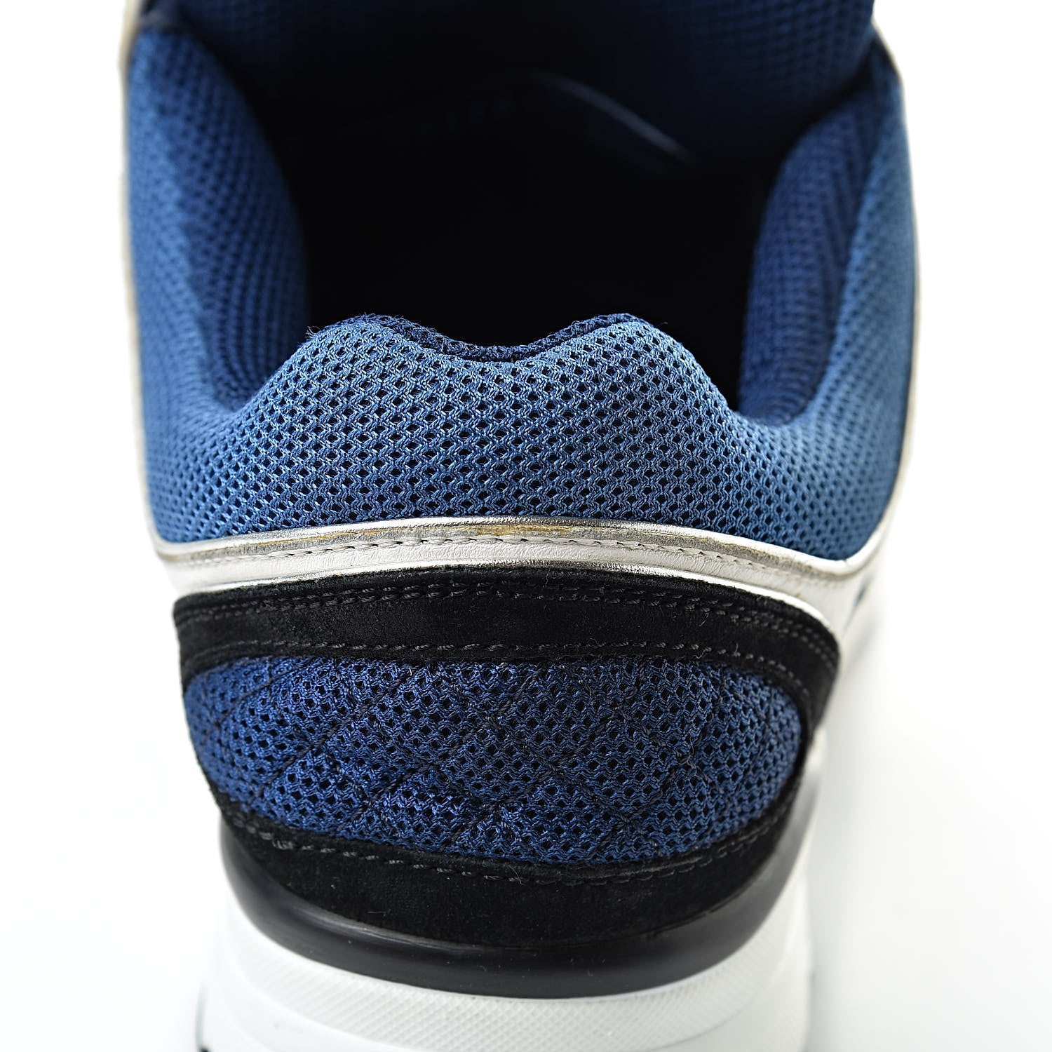 Chanel Suede Calfskin CC Sneakers 40 Blue Black 13 of 14