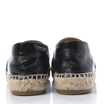 Chanel Lambskin CC Espadrilles 37 Black SIlver 7 of 10