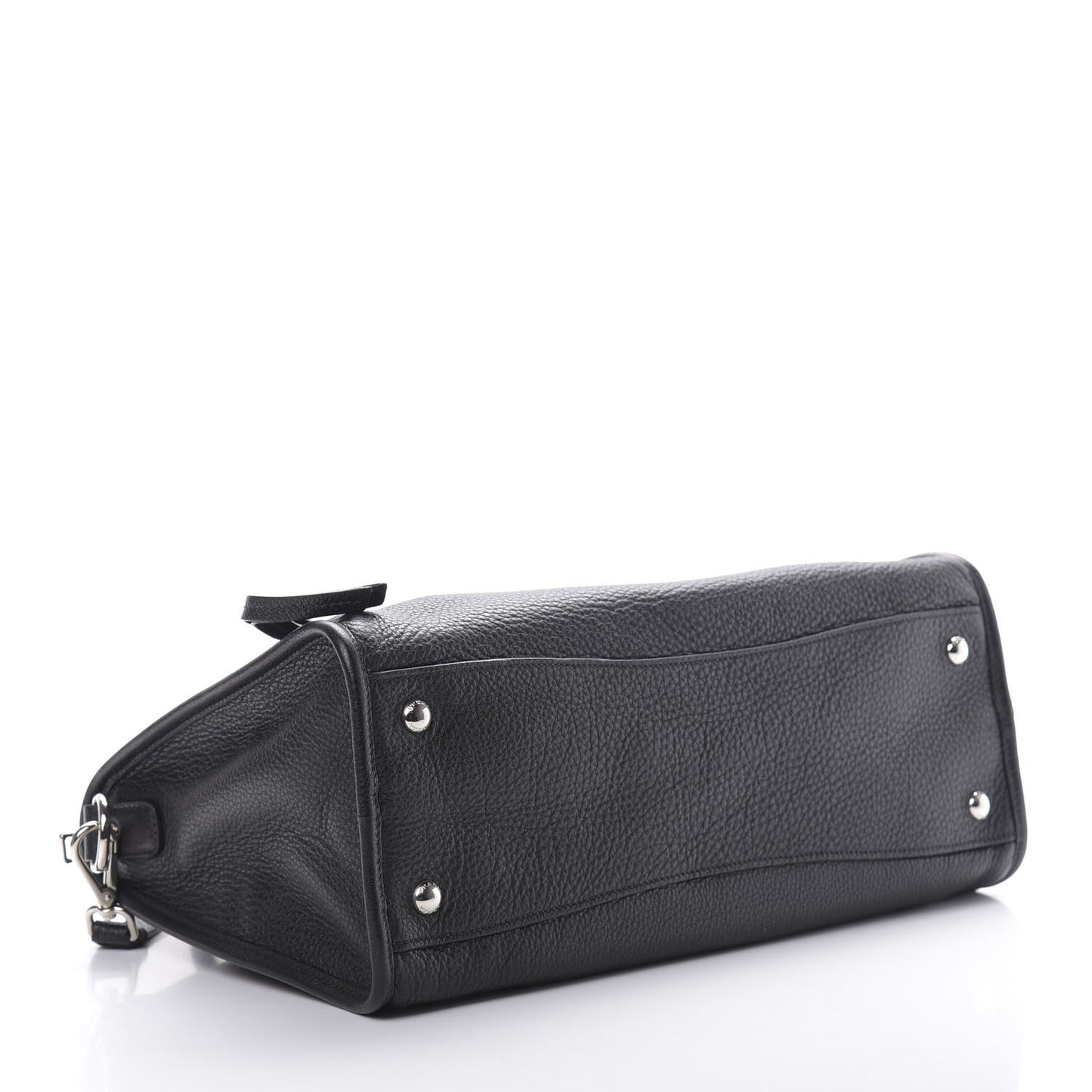 Vitello Daino Shopping Satchel Black