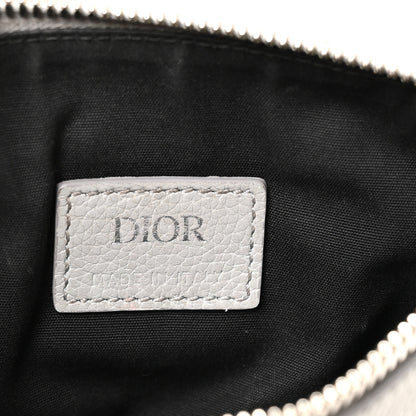 Christian Dior Grained Calfskin Mens Mini Saddle Bag Gray 6 of 11