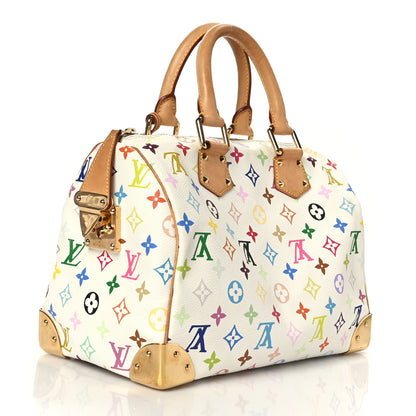 Louis Vuitton Monogram Multicolor Speedy 30 White 3 of 10