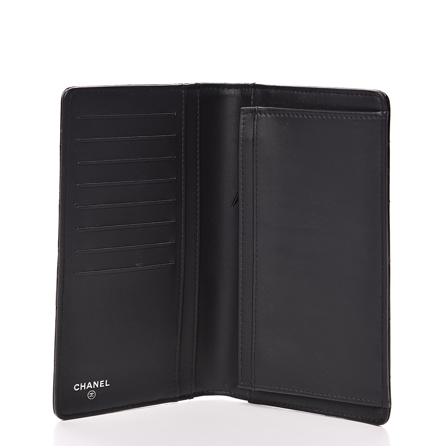Chanel Patent Quilted Brilliant Yen Wallet Black 5 of 9