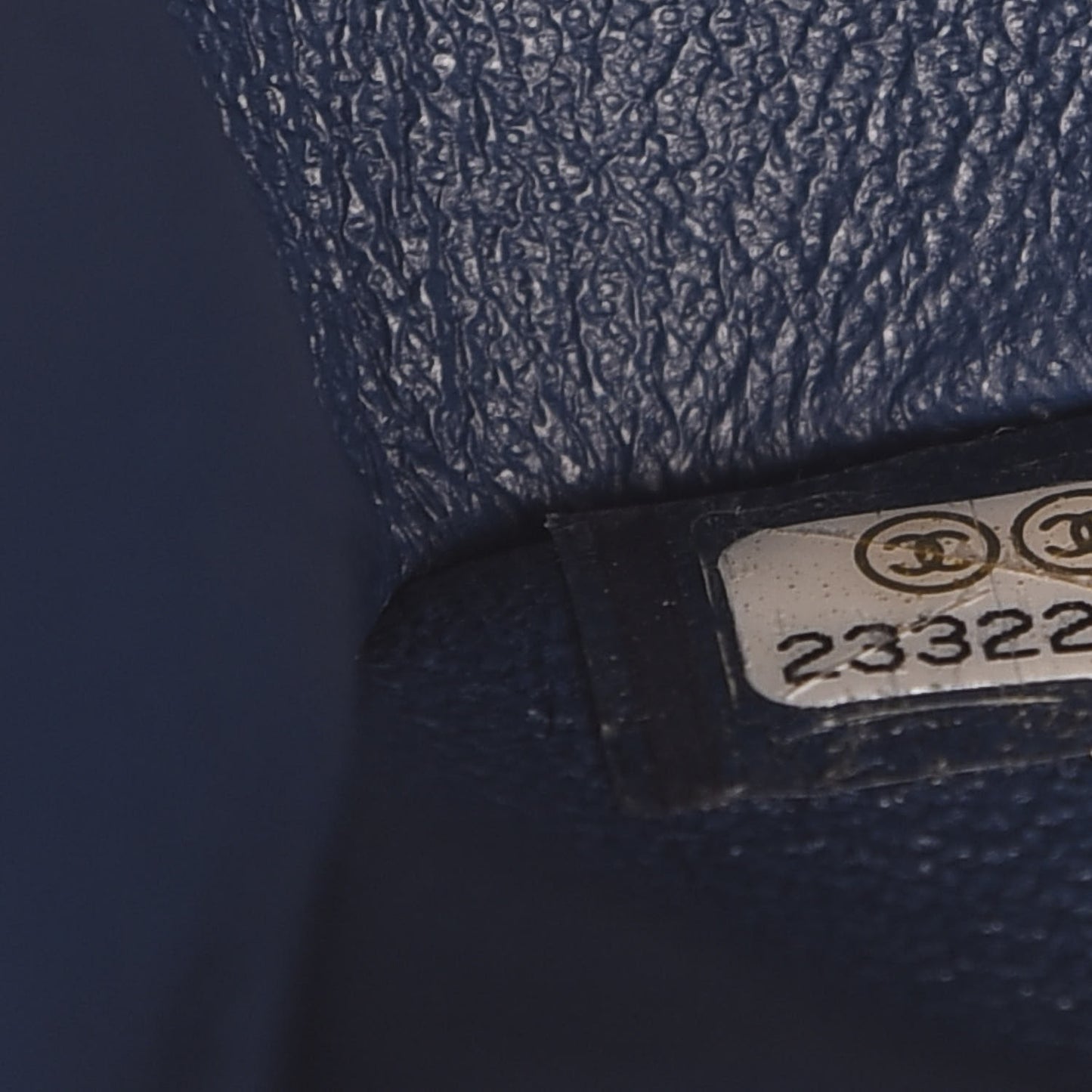 Caviar Quilted Medium Double Flap Dark Blue