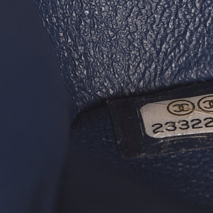 Chanel Caviar Quilted Medium Double Flap Dark Blue 6 of 12
