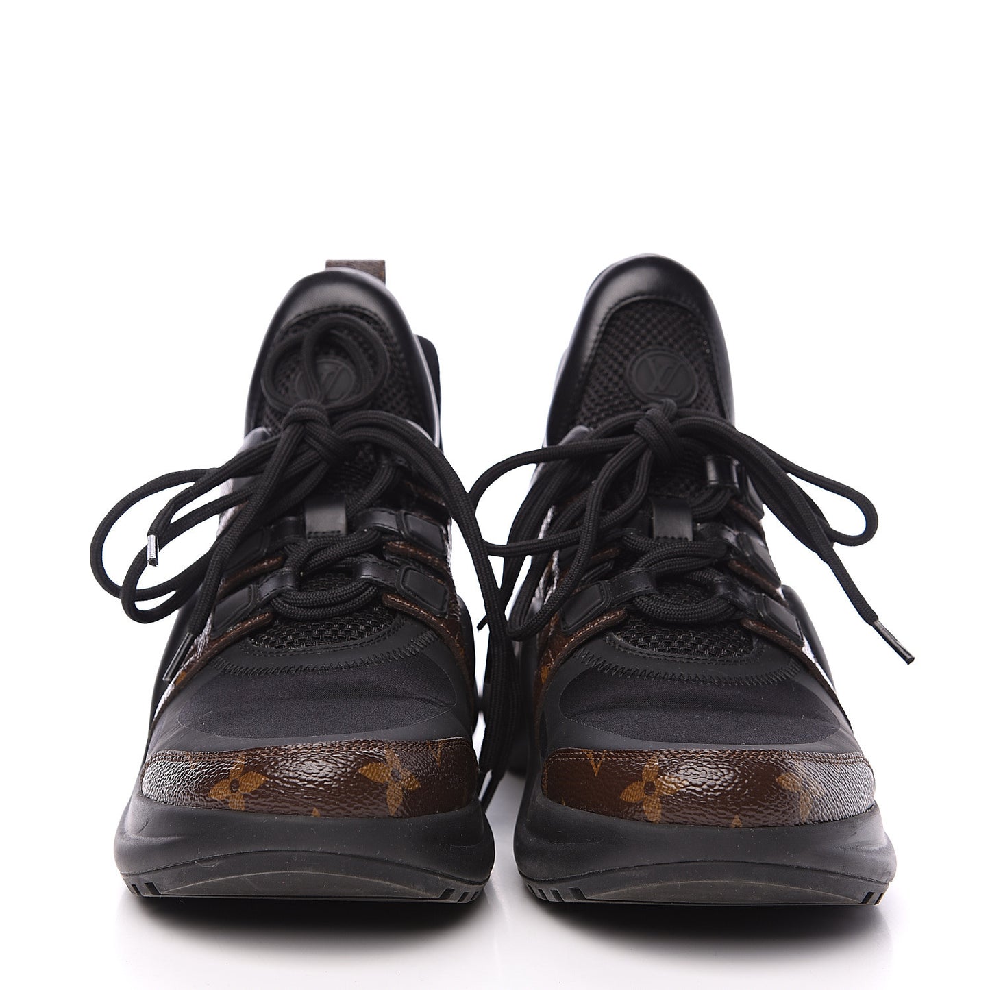 Calfskin Patent Monogram LV Archlight Sneakers 38.5 Black