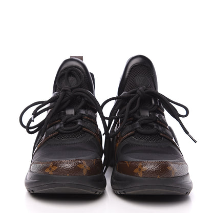 Louis Vuitton Calfskin Patent Monogram LV Archlight Sneakers 38.5 Black 2 of 7