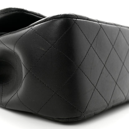 Chanel Lambskin Quilted Jumbo Double Flap So Black 9 of 15