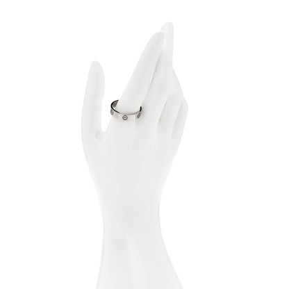 Cartier 18K White Gold 5.5mm LOVE Ring 68 12.25 2 of 5
