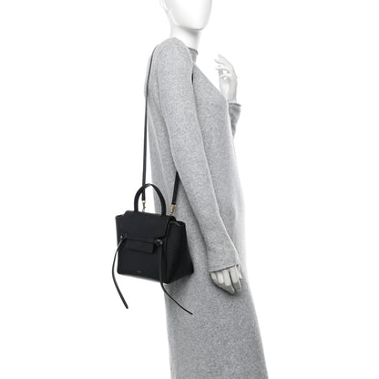 Celine Grained Calfskin Nano Belt Bag Black 2 of 12