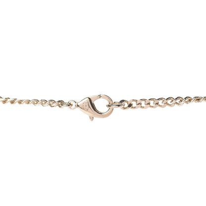 Chanel Crystal Dog Tag Charm Necklace Gold 5 of 6