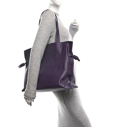 Loewe Calfskin Flamenco Knot XL Shoulder Bag Deep Aubergine 2 of 9
