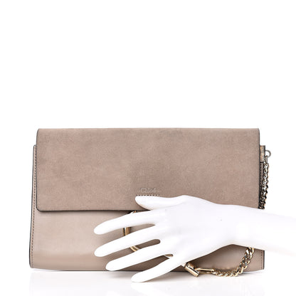 Chloe Suede Calfskin Faye Clutch Motty Grey 2 of 13
