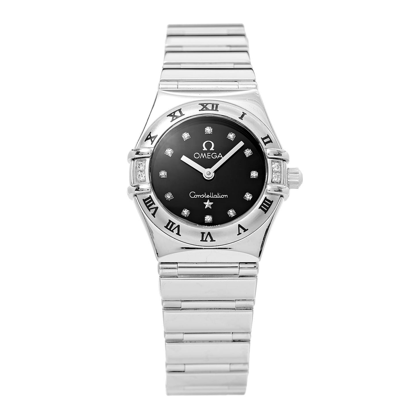 Stainless Steel Diamond 22mm Constellation My Choice Quartz Watch Black 1566.56.00