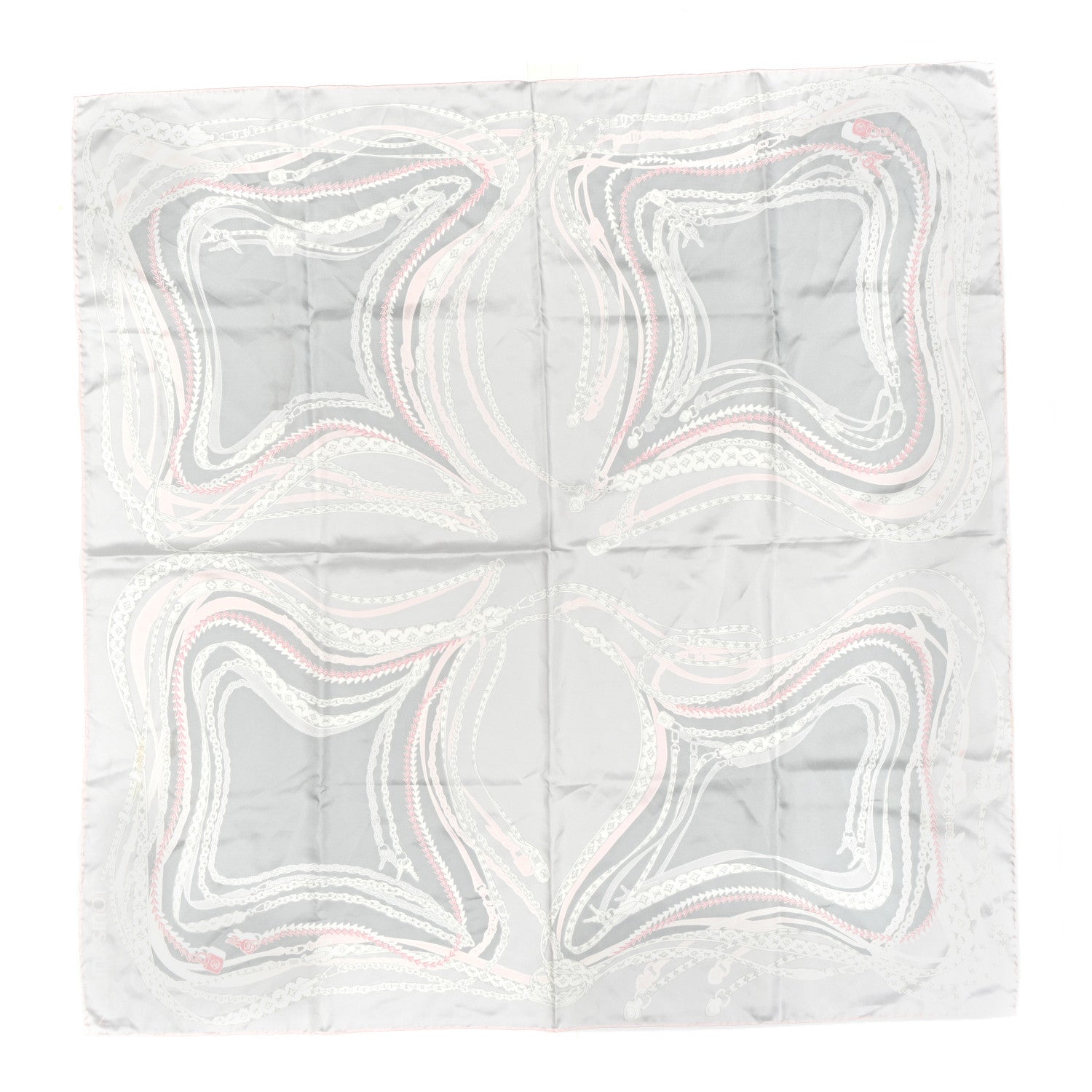 Louis Vuitton Silk Dreamonogram Shawl Grey Pink 1 of 3